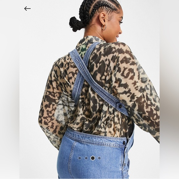 Maternity denim jumpsuit in mid wash - Picture 4 of 4